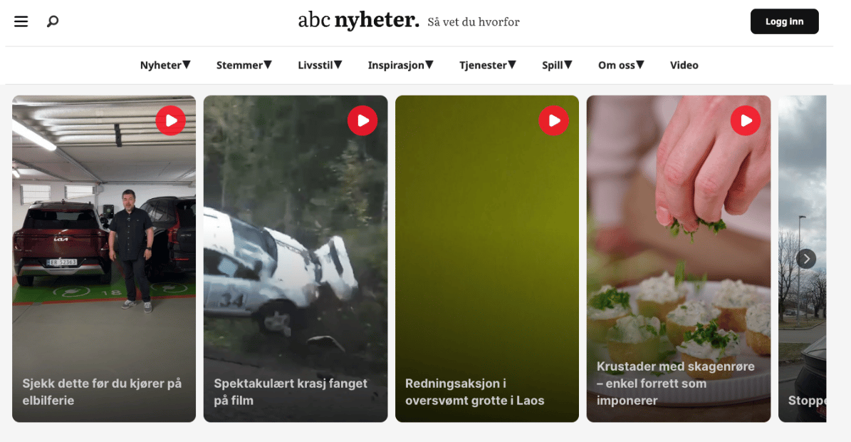 ABC nyheter website